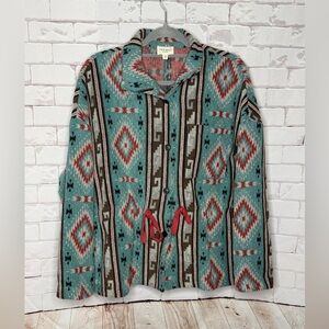 1.4.3. Story by Line‎ Up Southwestern Patterned Jacket Sz Med